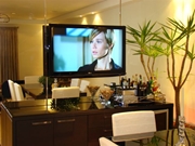 Espelho em painel de TV